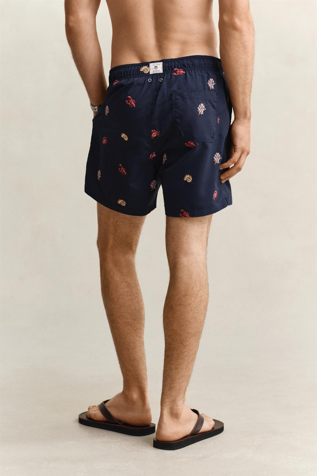 LOBSTER EMBROIDERY SWIM SHORTS