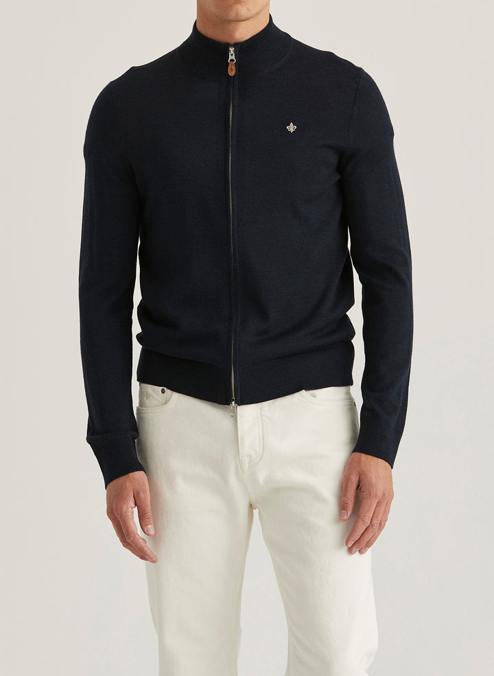 MERINO ZIP CARDIGAN