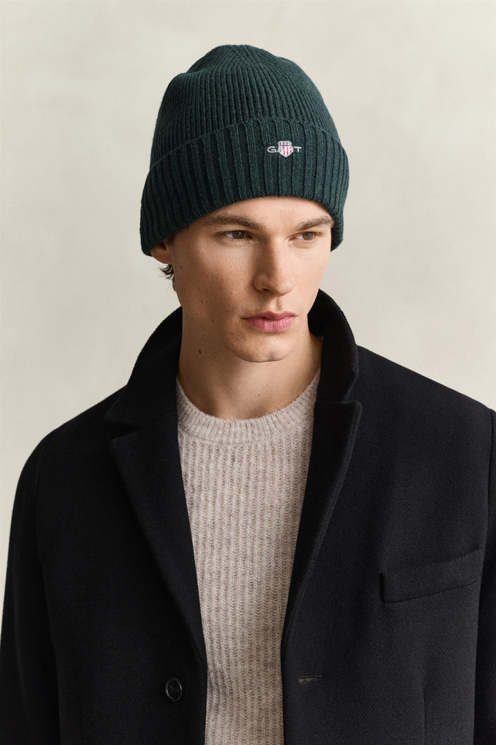 UNISEX. SHIELD WOOL BEANIE
