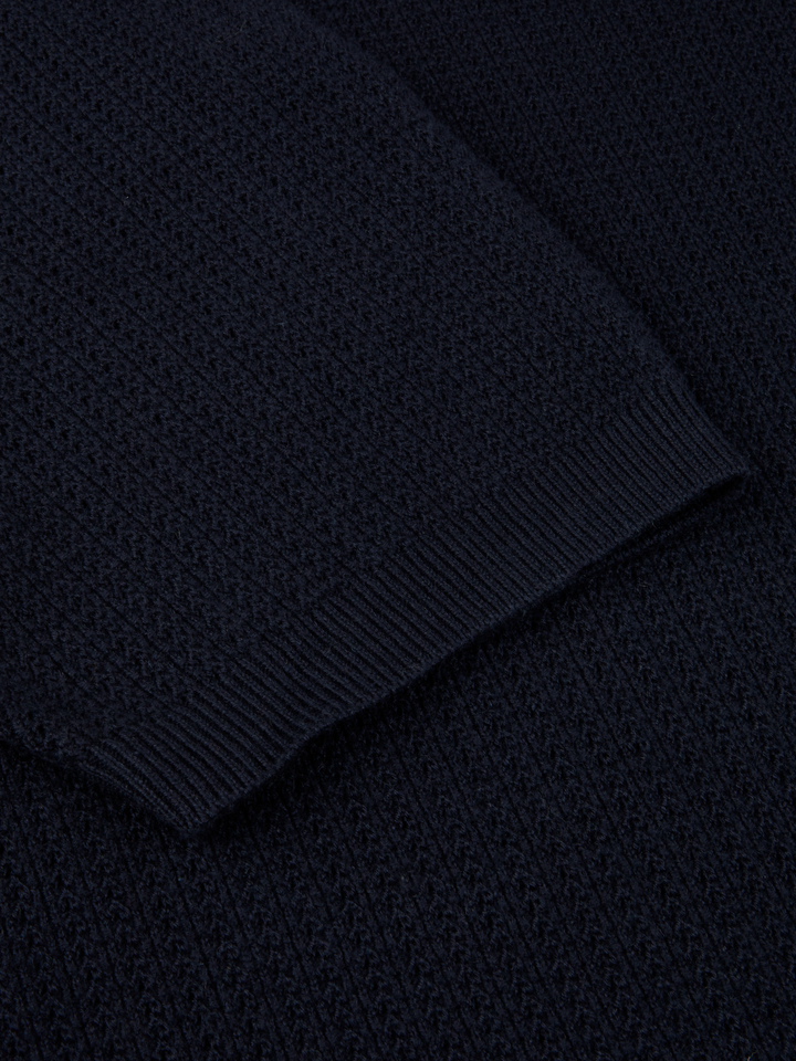 POLO SHIRT KNITTET CROCHET HEMP/SUOIMA COTTON