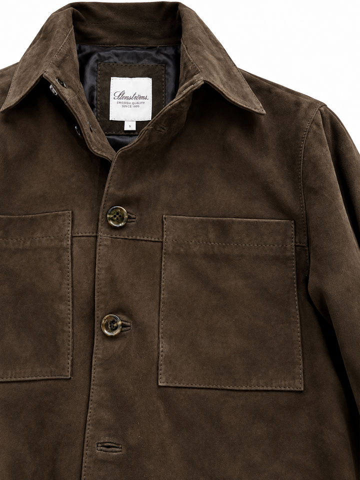 OVERSHIRT LINED GOAT SUEDE