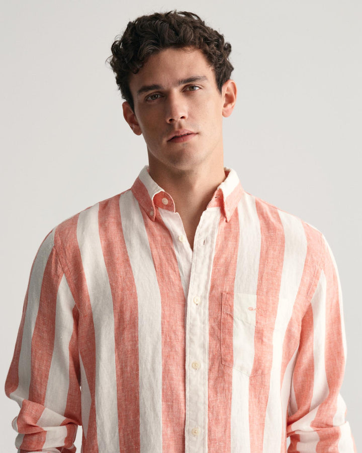 REG BOLD STRIPE LINEN SHIRT