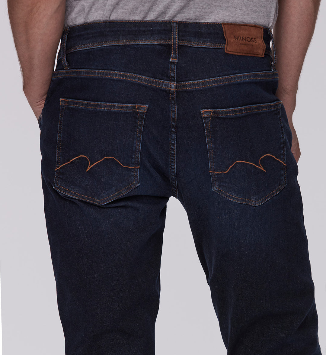 5-PKT CLYO DENIM RC-FIT DARK BLUE
