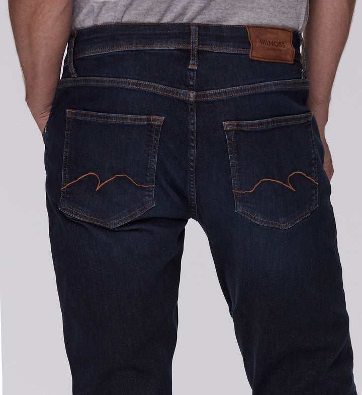 5-PKT CLYO DENIM RC-FIT DARK BLUE