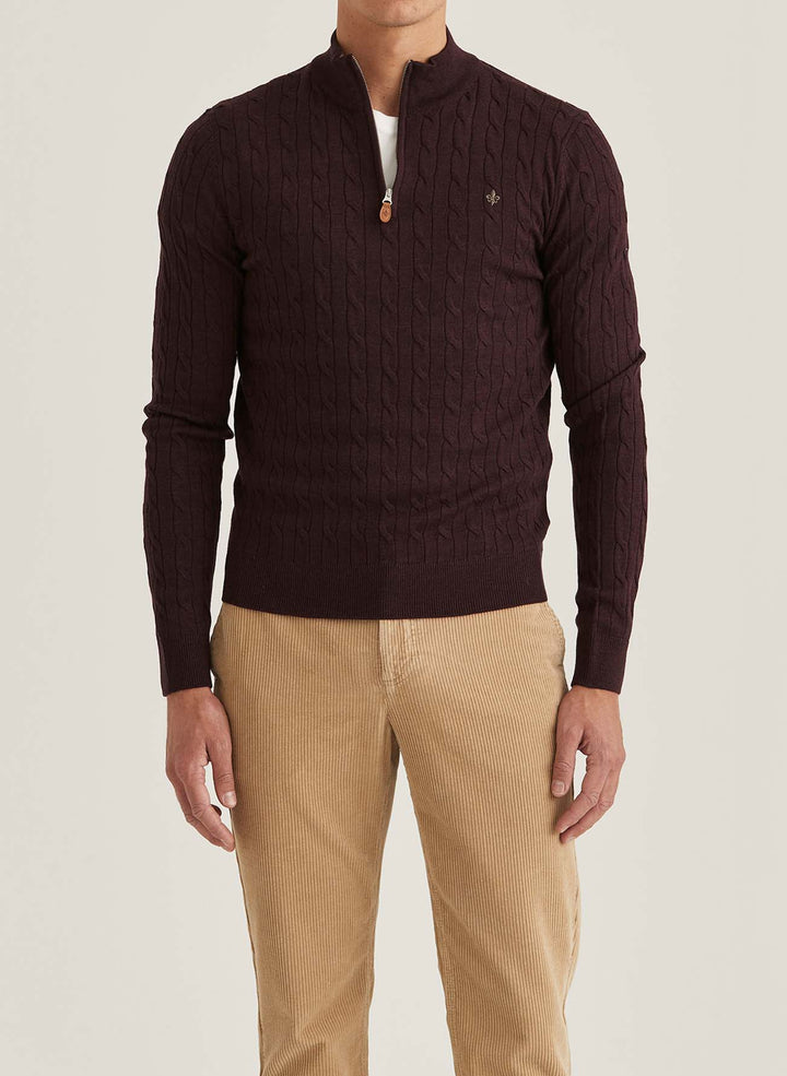 MERINO CABLE JOHN ZIP
