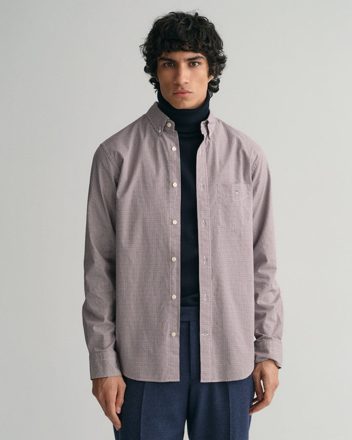 REG POPLIN MICRO CHECK SHIRT