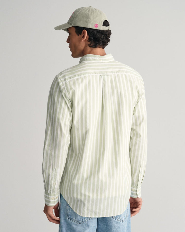 REG WIDE POPLIN STRIPR SHIRT