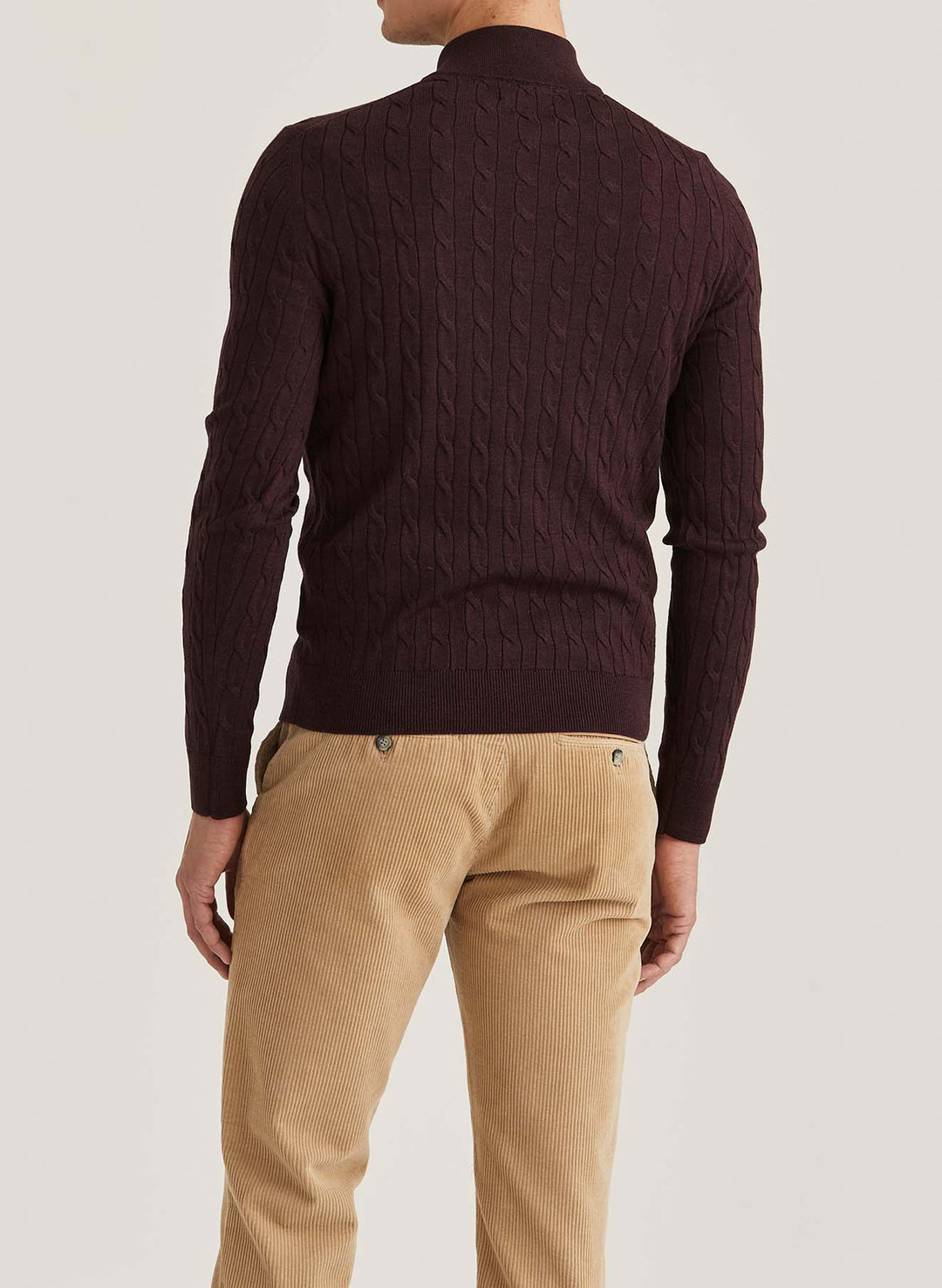 MERINO CABLE JOHN ZIP