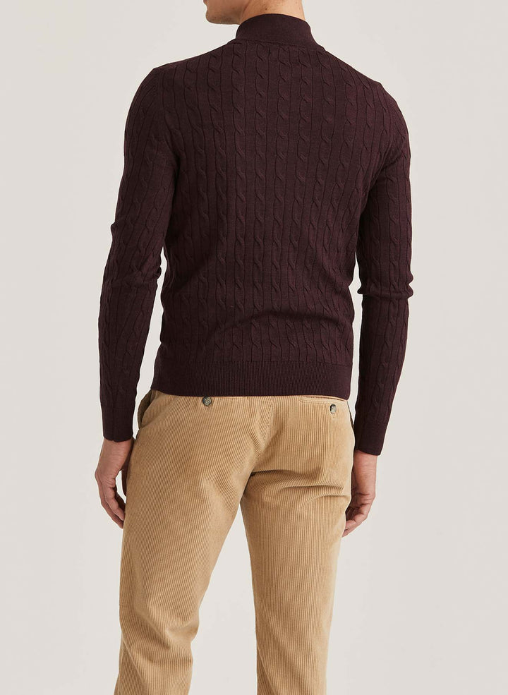 MERINO CABLE JOHN ZIP