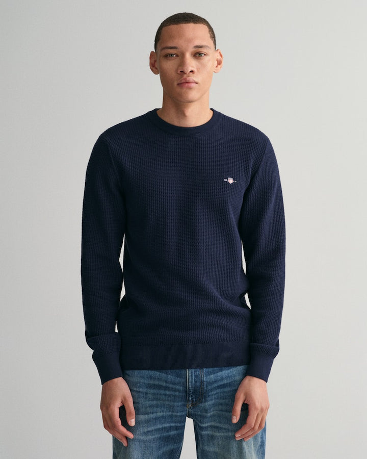 MICRO COTTON TEXTURE O-NECK