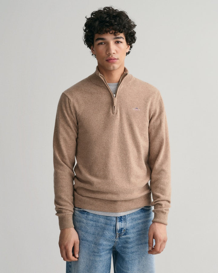 SUPERFINE LAMBWOOL HALF ZIP