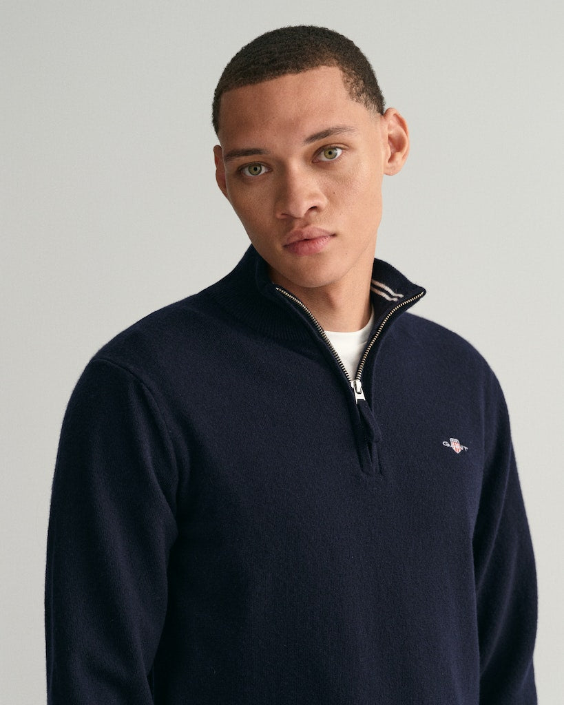 SUPERFINE LAMBWOOL HALF ZIP