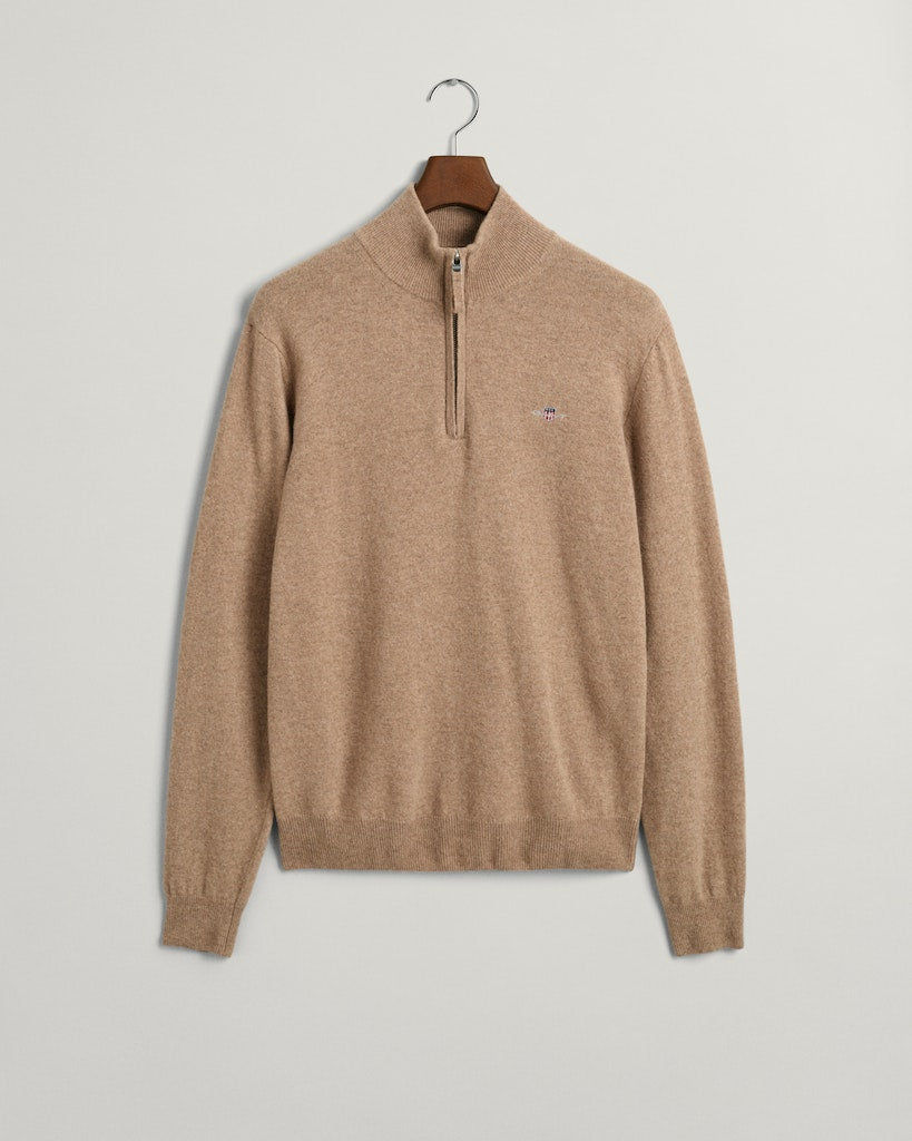 SUPERFINE LAMBWOOL HALF ZIP