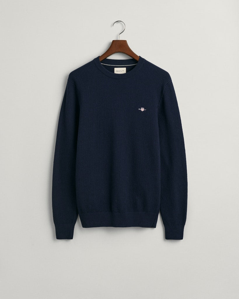 MICRO COTTON TEXTURE O-NECK